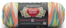 Red Heart Granny Squares - Sofyt White Rainbow Sherbet